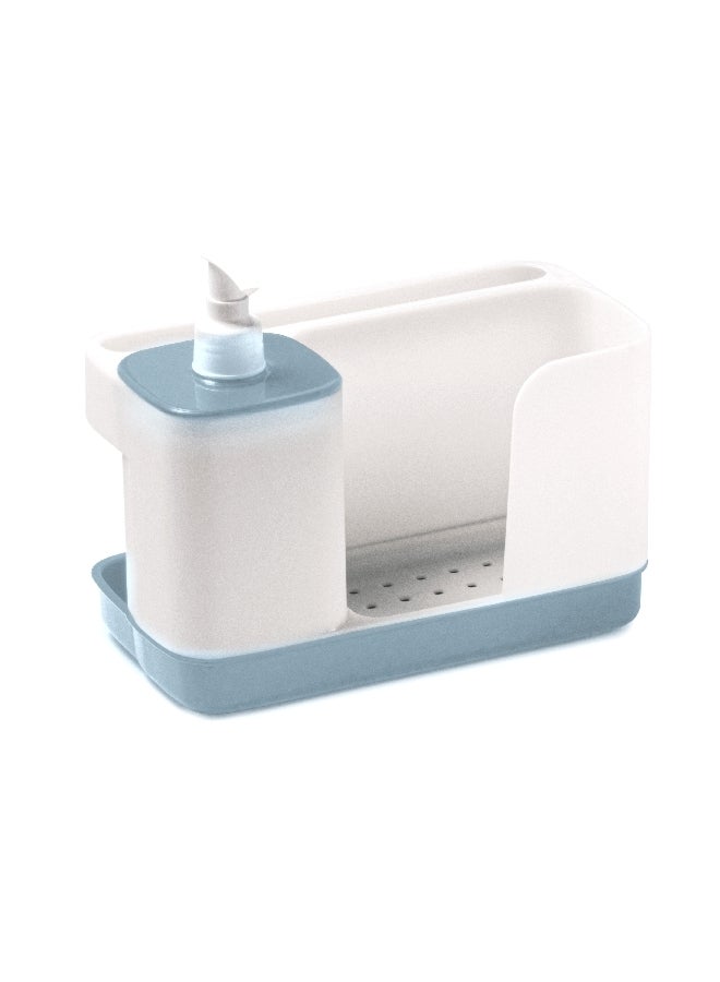 Snips Tidy Up Dish Washing Set with Soap Dispenser White and Blue 21 x 18 x 12 cm 000832 - Image 1